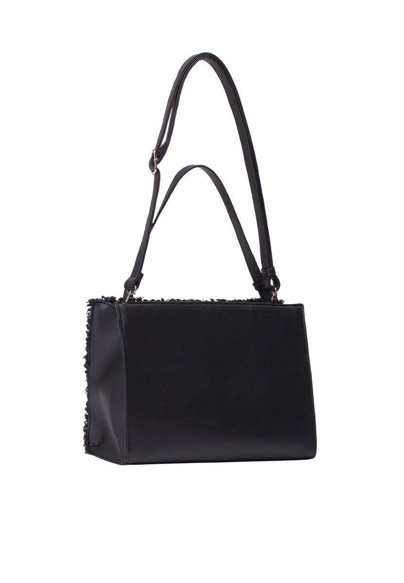 Rechteckige Handtasche aus Teddyfell