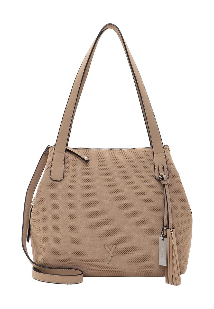 Perforierter Shopper mit Quasten-Detail