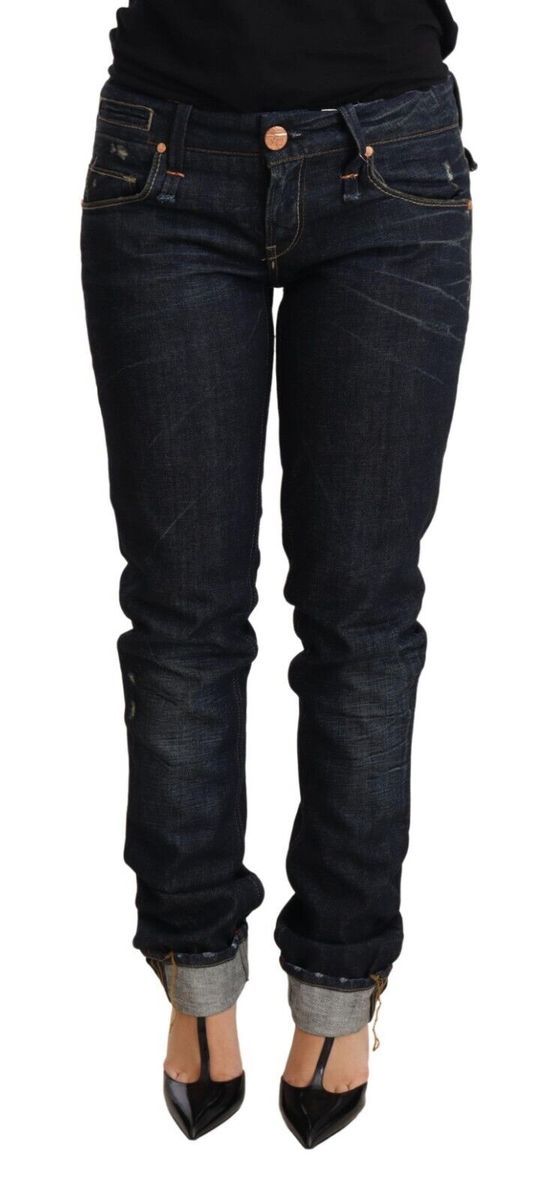 Skinny-Jeans mit niedrigem Bund