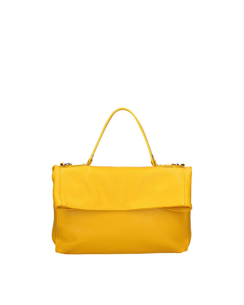 Wandelbare Schultertasche aus genarbtem Leder