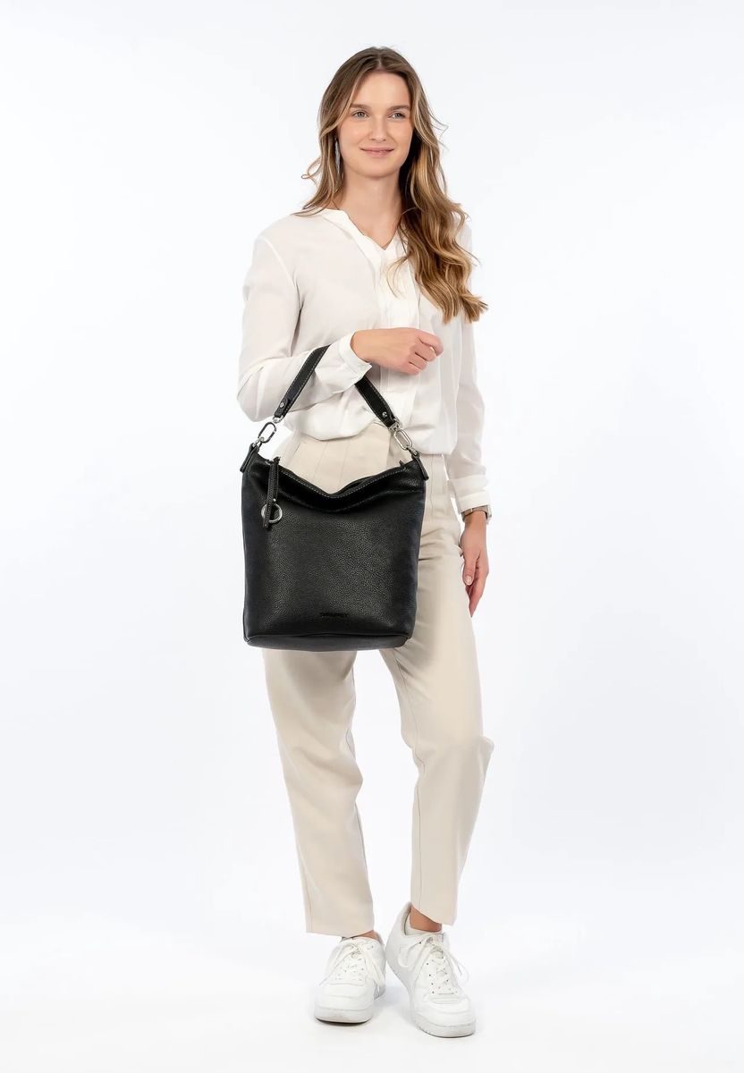 Strukturierte Hobo-Schultertasche