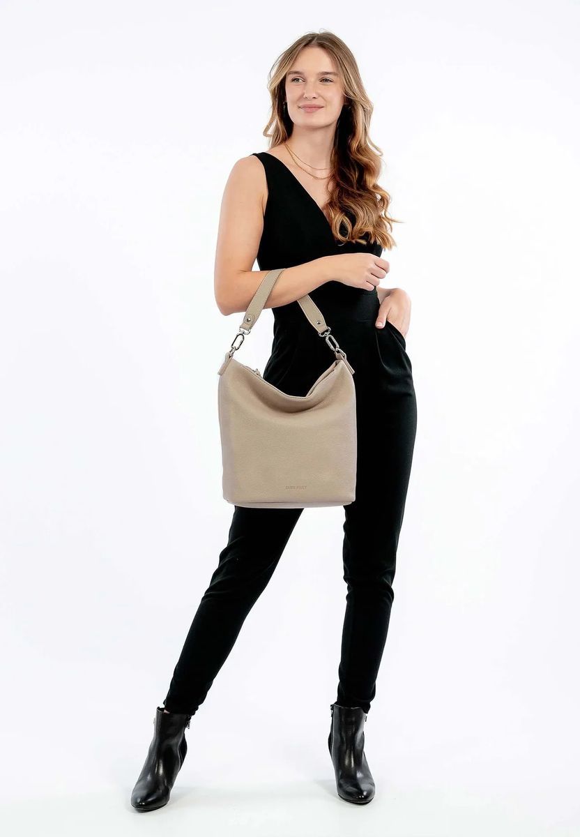 Hobo-Schultertasche mit weicher Narbung