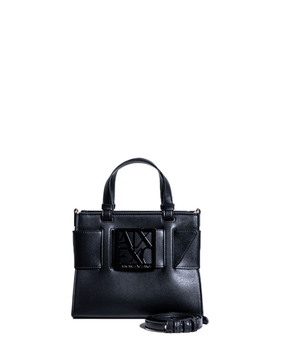 Strukturierte Henkeltasche mit Logo