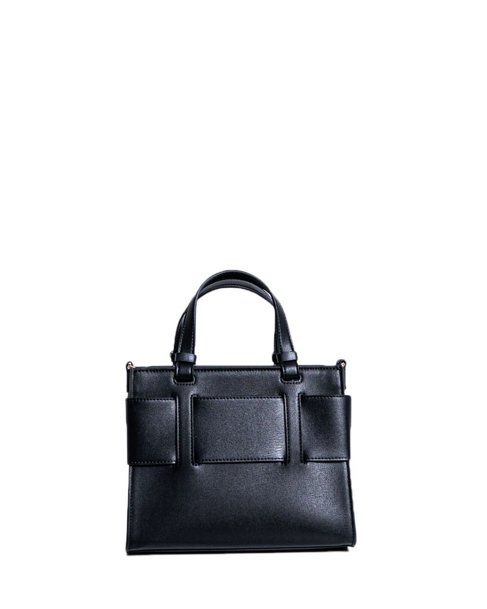 Strukturierte Henkeltasche mit Logo