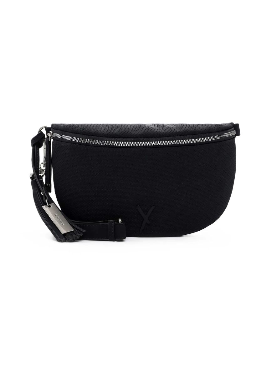 Crossbody-Tasche mit Lasercut-Optik und Quaste