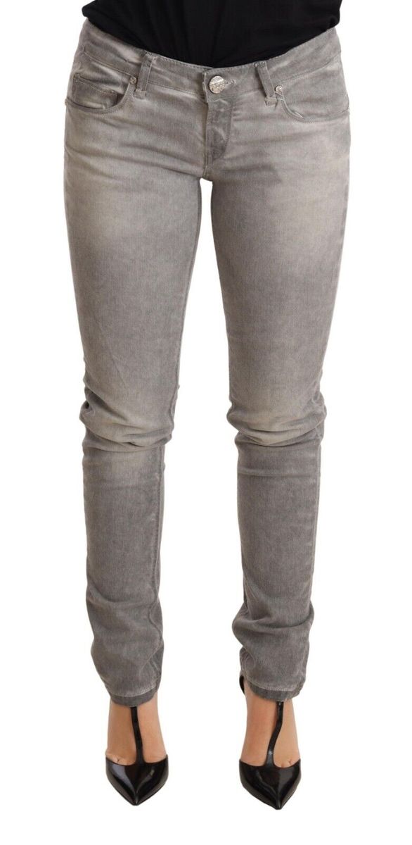 Hüftjeans im Skinny Fit gewaschen