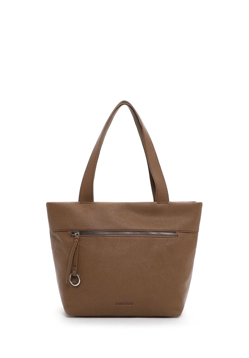 Genarbte Shopper-Tasche aus Kunstleder