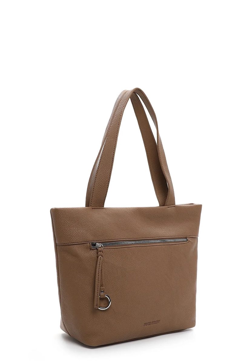 Genarbte Shopper-Tasche aus Kunstleder