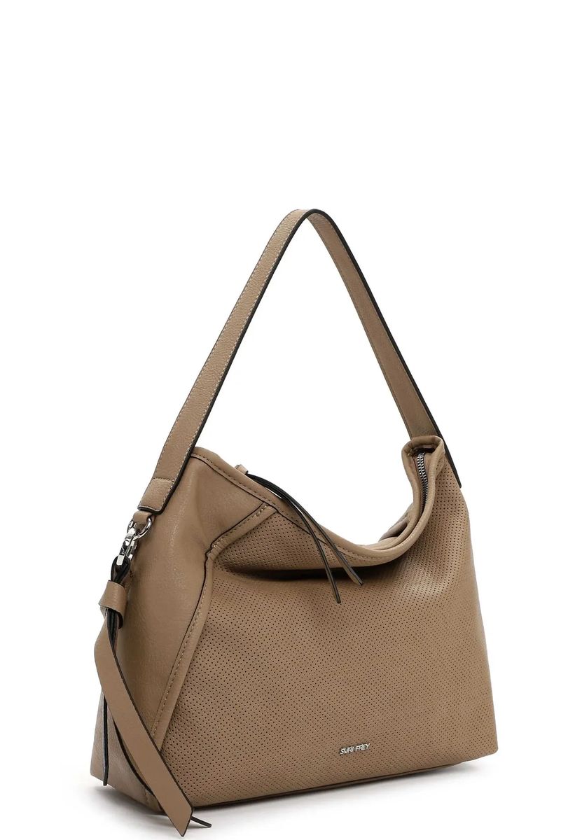Perforierte Hobo-Tasche aus Kunstleder
