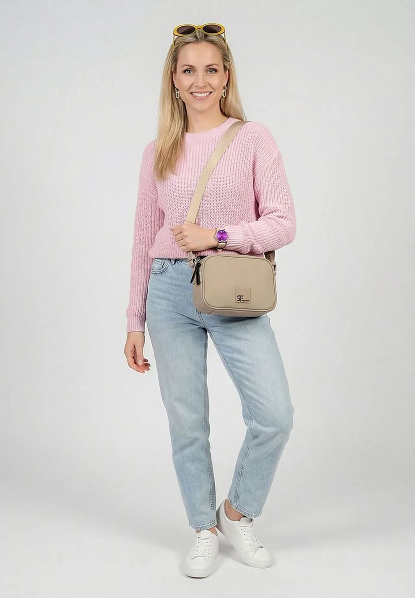 Minimalistische Kamera-Tasche mit Logo-Patch