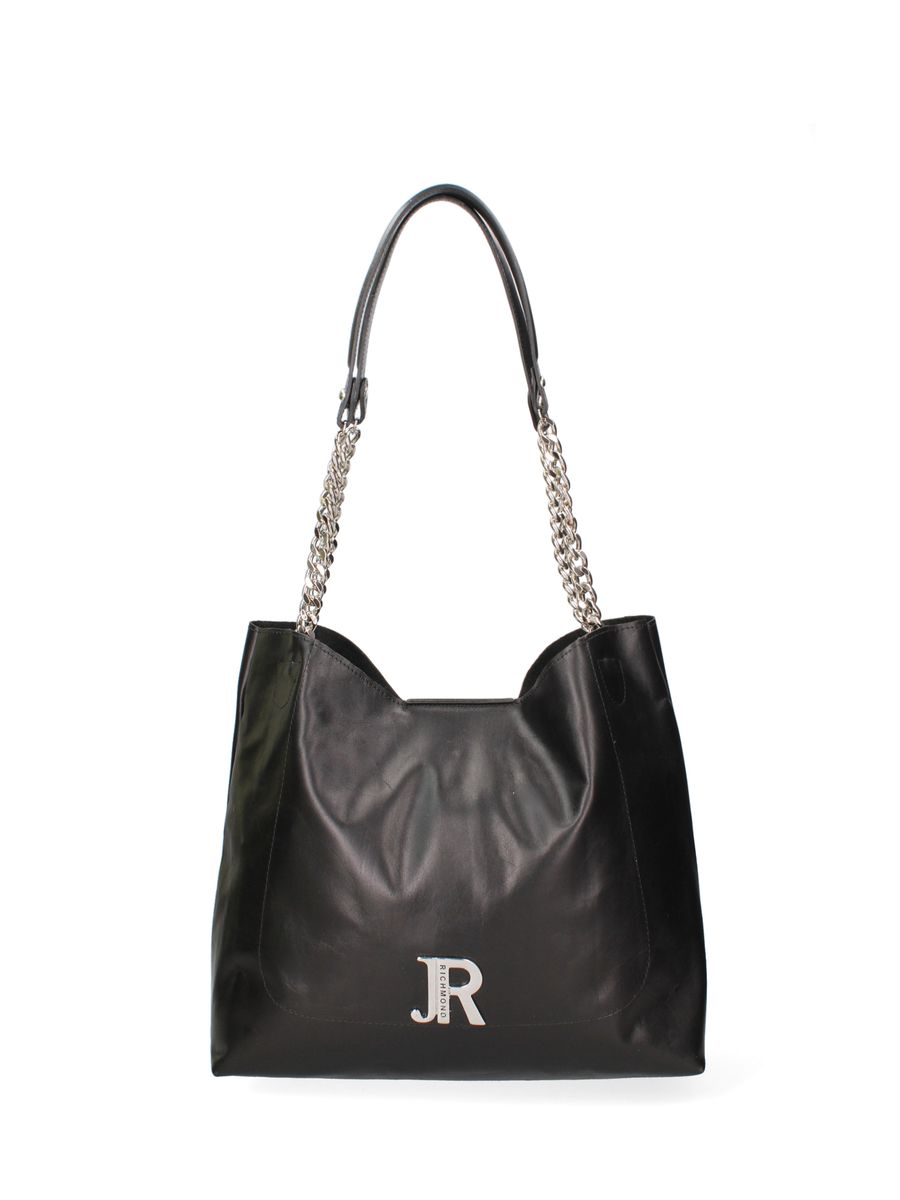 Leder-Shopper mit Kettengriffen