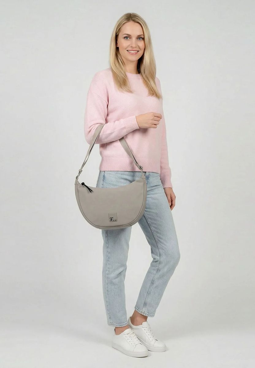 Minimalistische Halbmond-Schultertasche