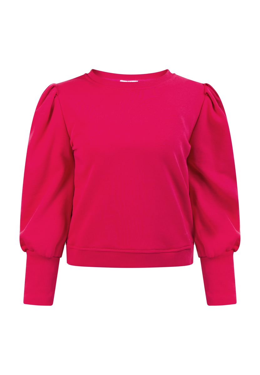 Leuchtendes Sweatshirt mit Puffärmeln