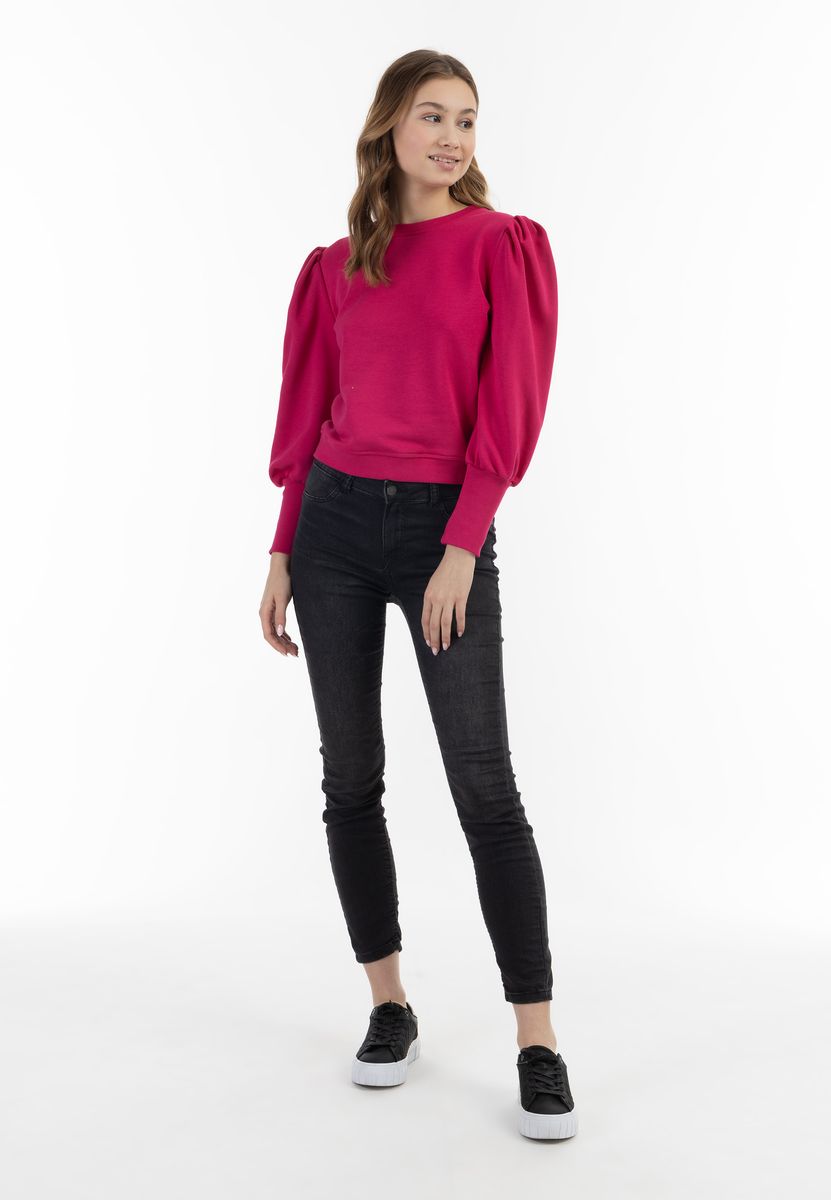 Leuchtendes Sweatshirt mit Puffärmeln