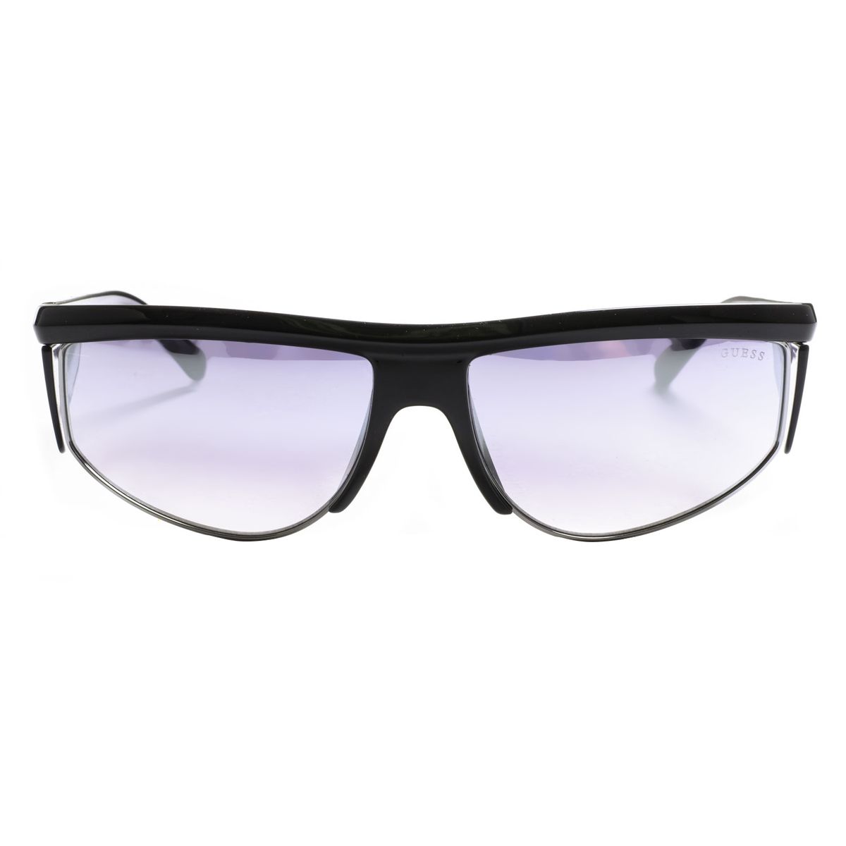 Rechteckige Shield-Sonnenbrille mit Seitenflügeln