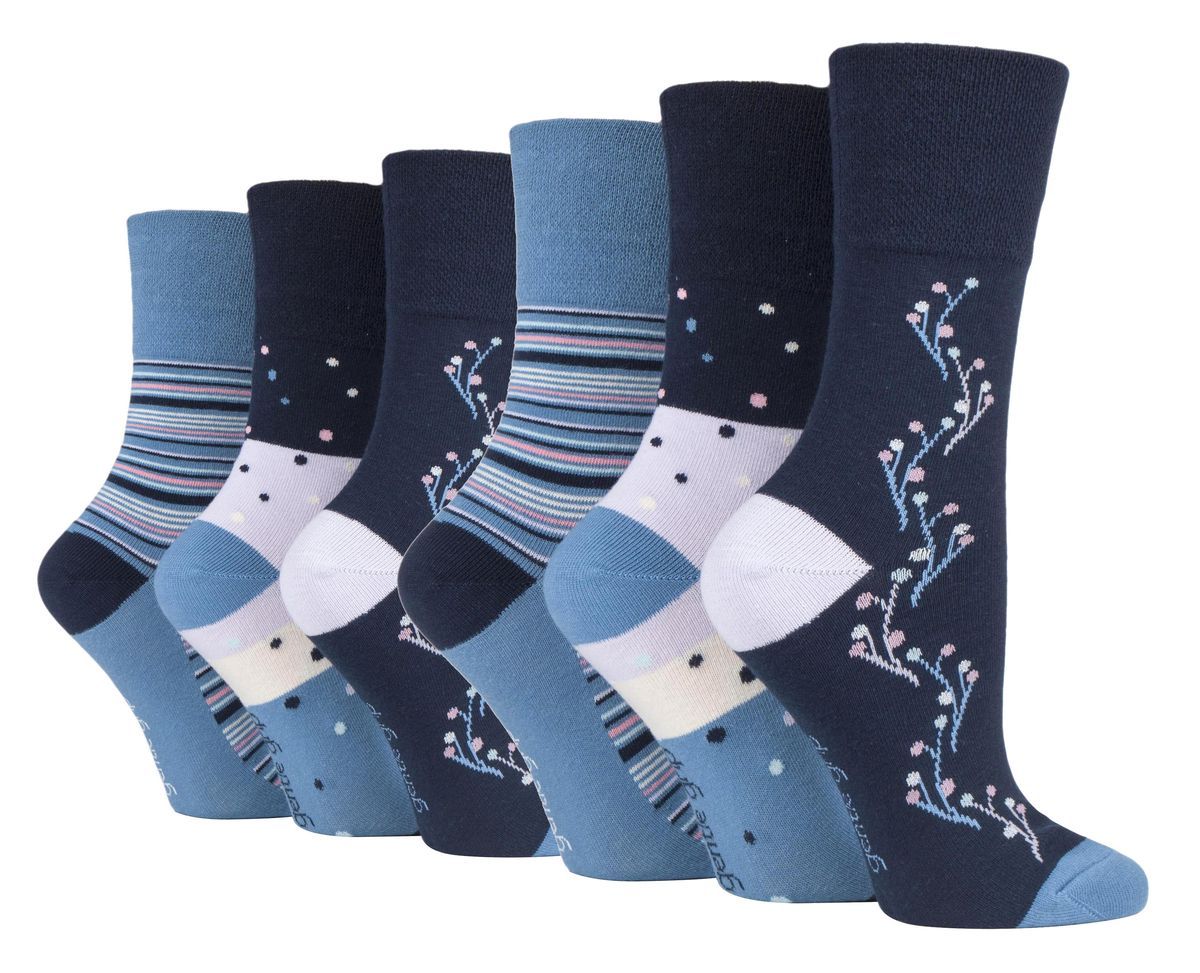 Gemusterte Socken ohne einschneidenden Bund