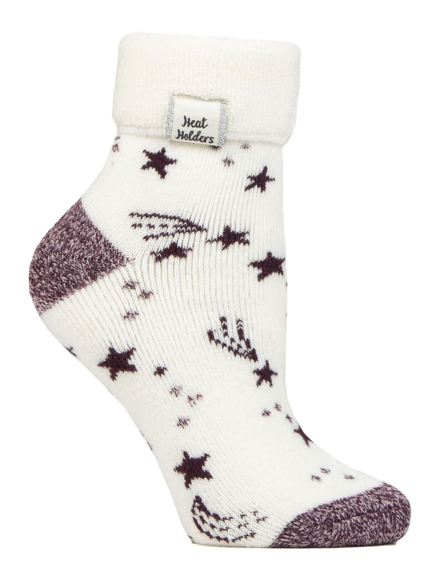 Flauschige Lounge-Socken mit Sternenmuster
