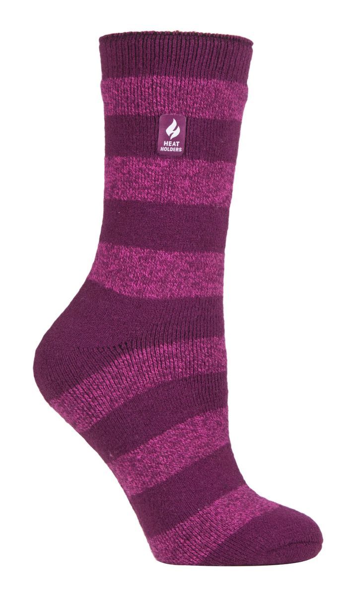 Gestreifte Thermosocken mit Wadenlänge