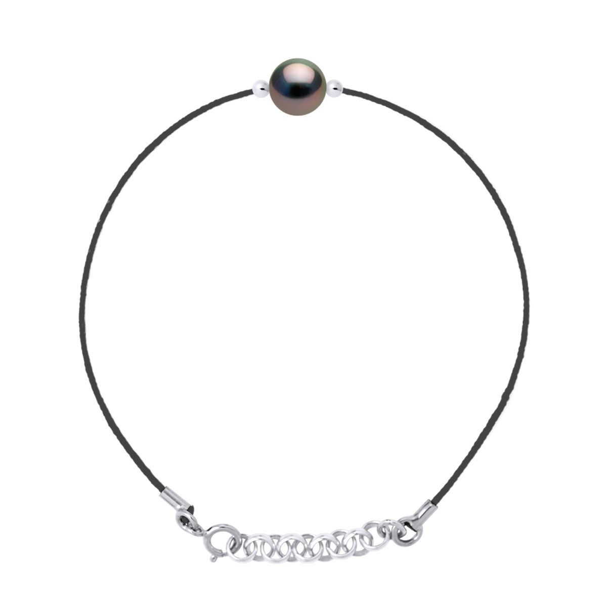 Kordelarmband mit Tahiti-Zuchtperle