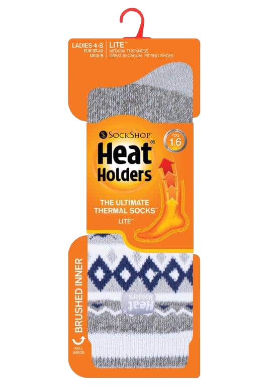 Thermosocken mit Fair-Isle-Muster