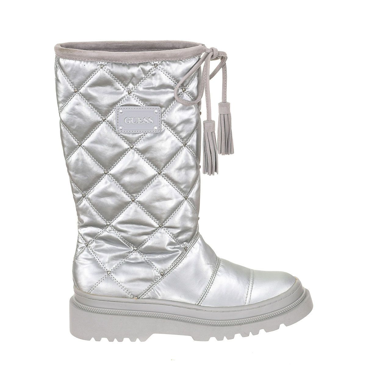 Gesteppte Plateau-Winterstiefel mit Nieten