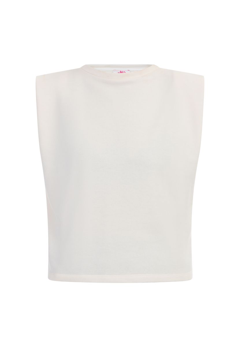 Ärmelloses Sweatshirt mit Schulterpolstern