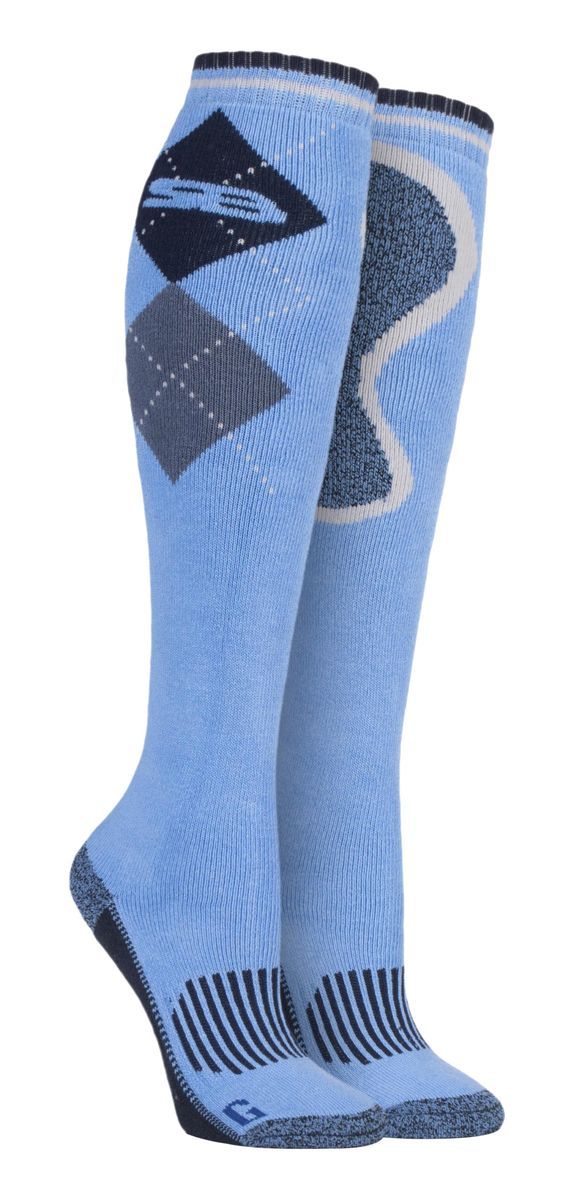 Kniehohe Argyle-Baumwoll-Stiefelsocken