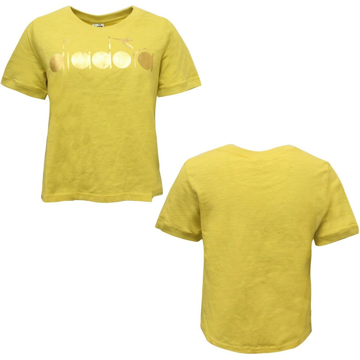 Rundhalsshirt mit Metallic-Logo
