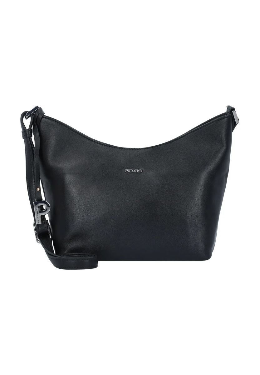 Schlichte Hobo-Umhängetasche aus Leder