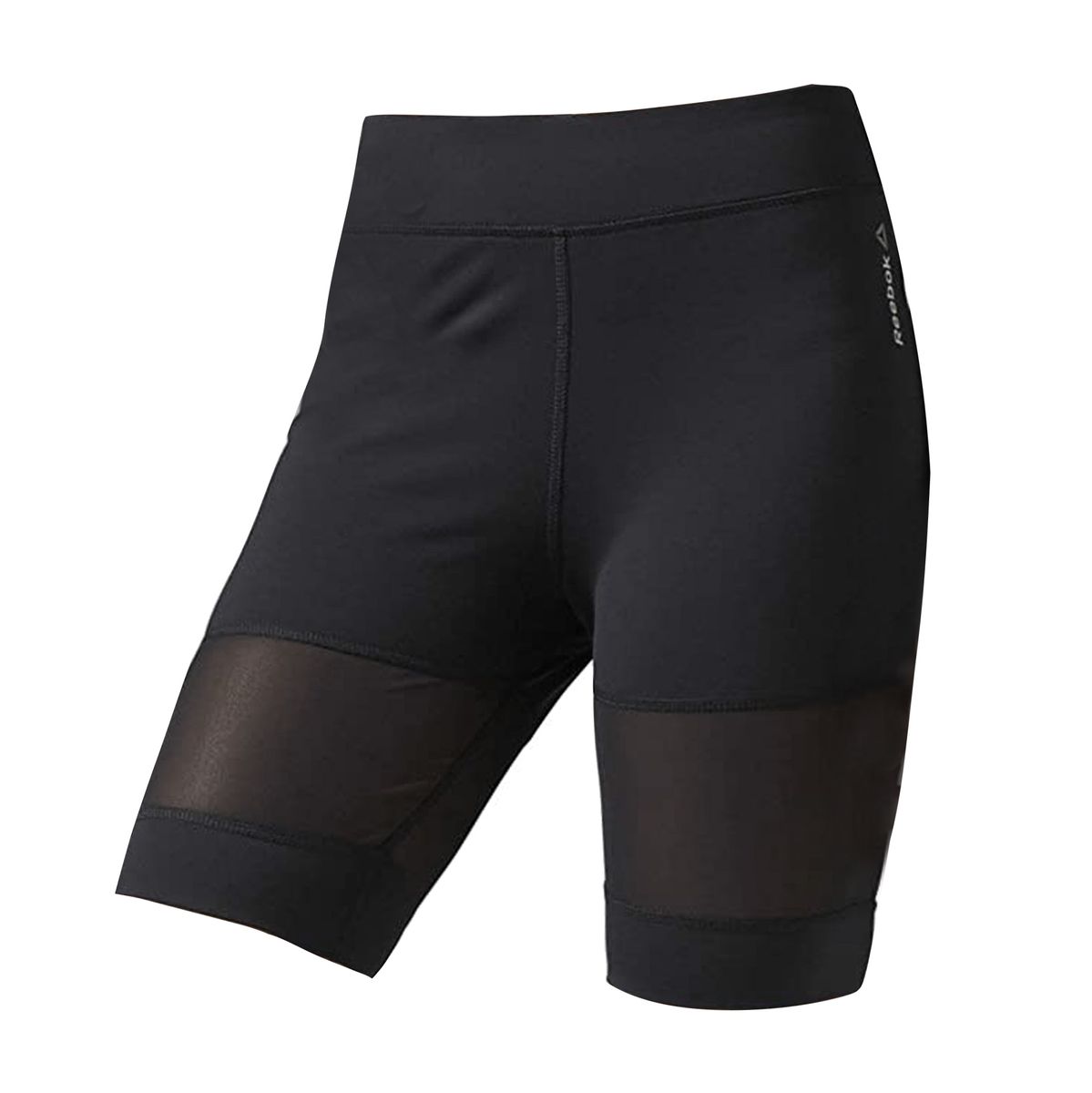 High-Waisted Radlerhose mit Mesh-Einsätzen