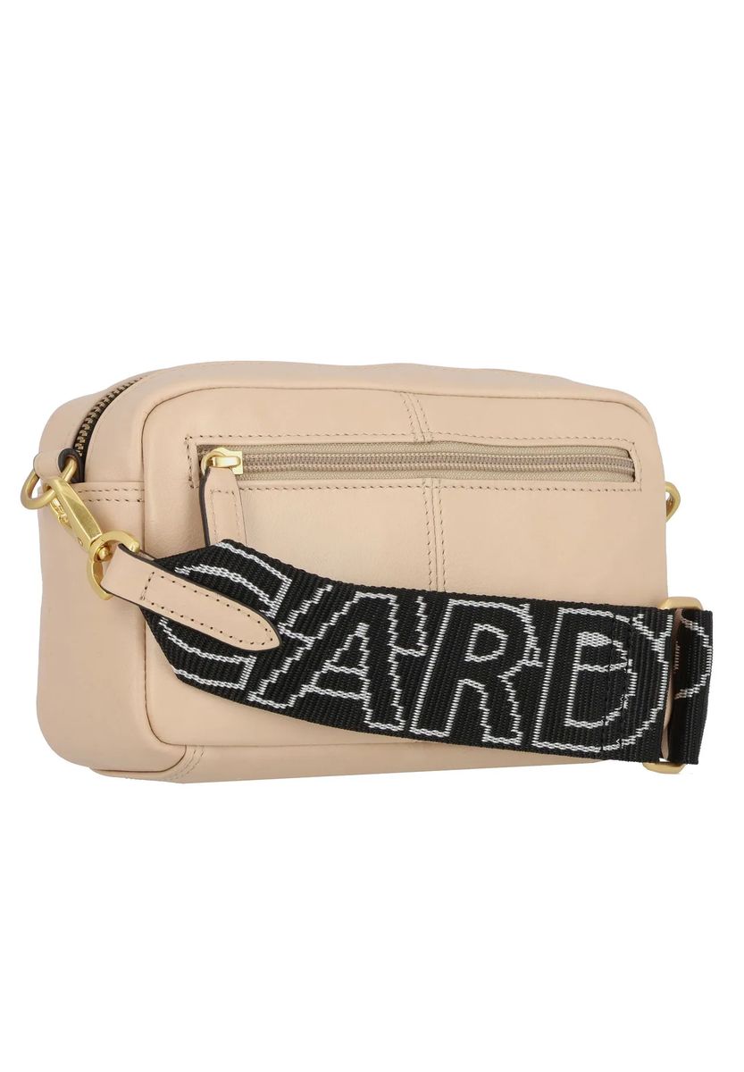 Elegante Leder-Umhängetasche mit Logo-Gurt