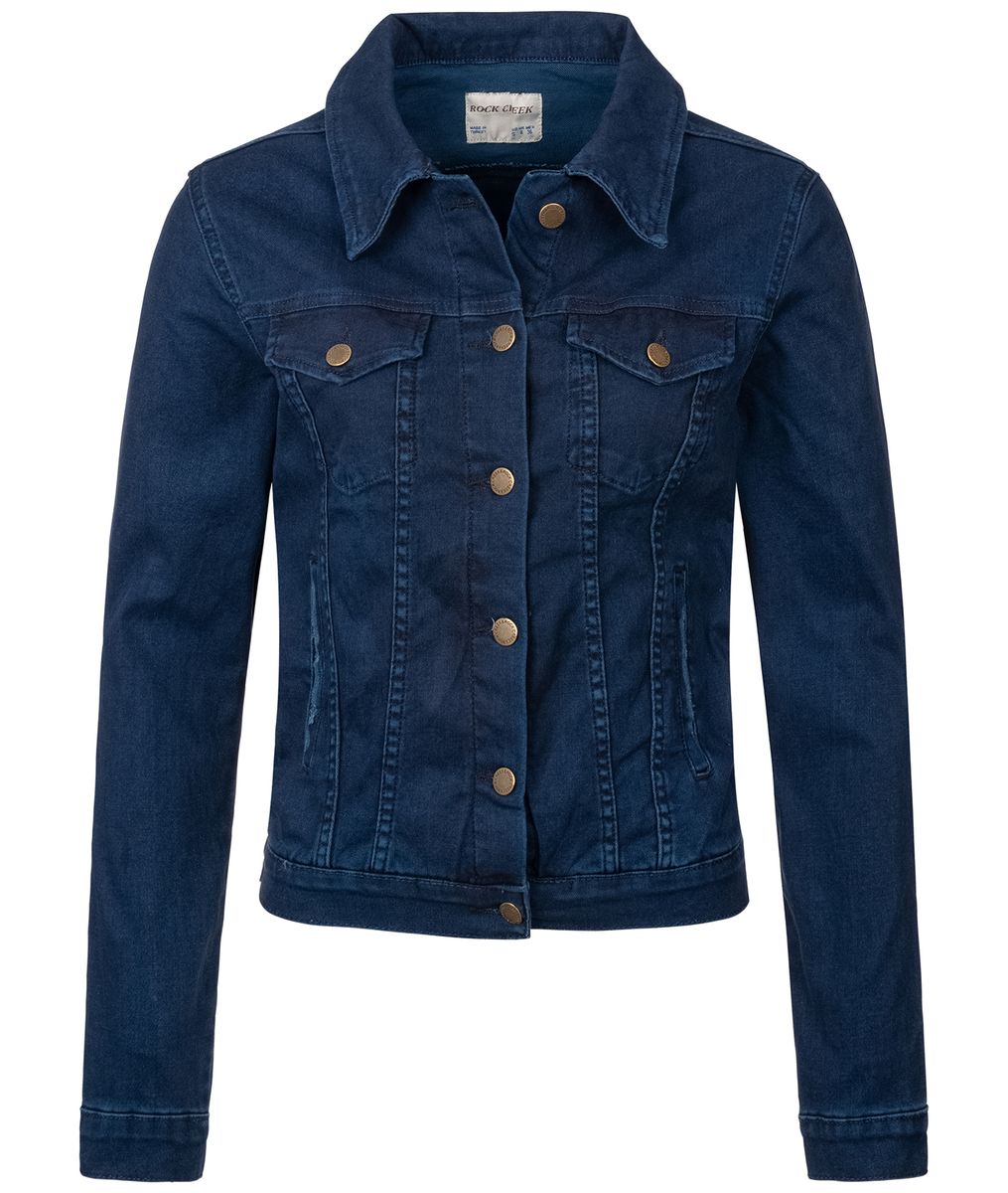 Klassische Jeansjacke in Indigoblau