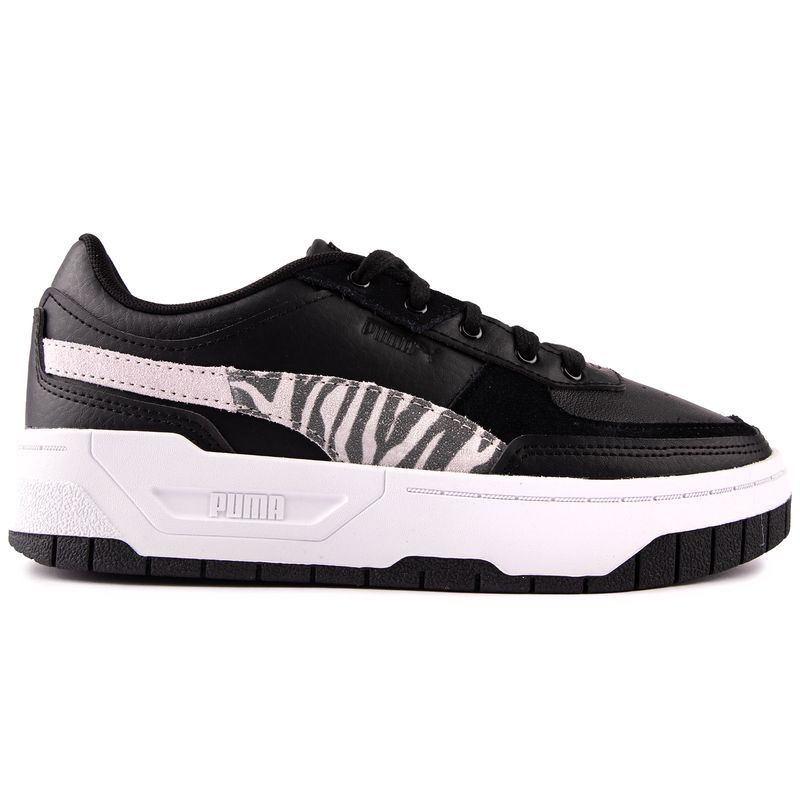 Plateau-Sneaker mit Animal-Print aus Leder
