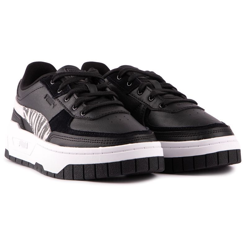 Plateau-Sneaker mit Animal-Print aus Leder