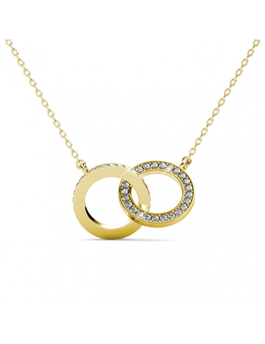 Halskette mit zwei verschlungenen Ringen