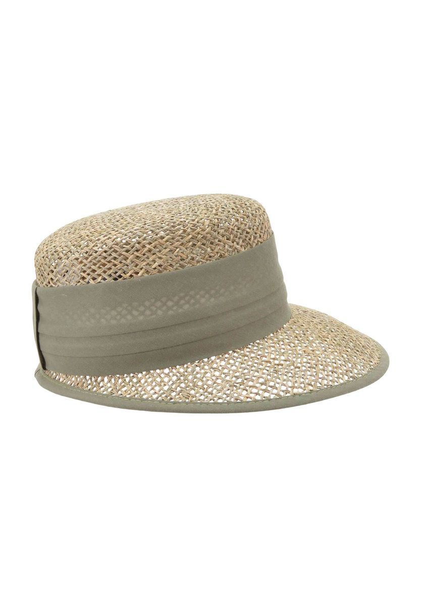 Geflochtener Sommerhut mit Stoffband
