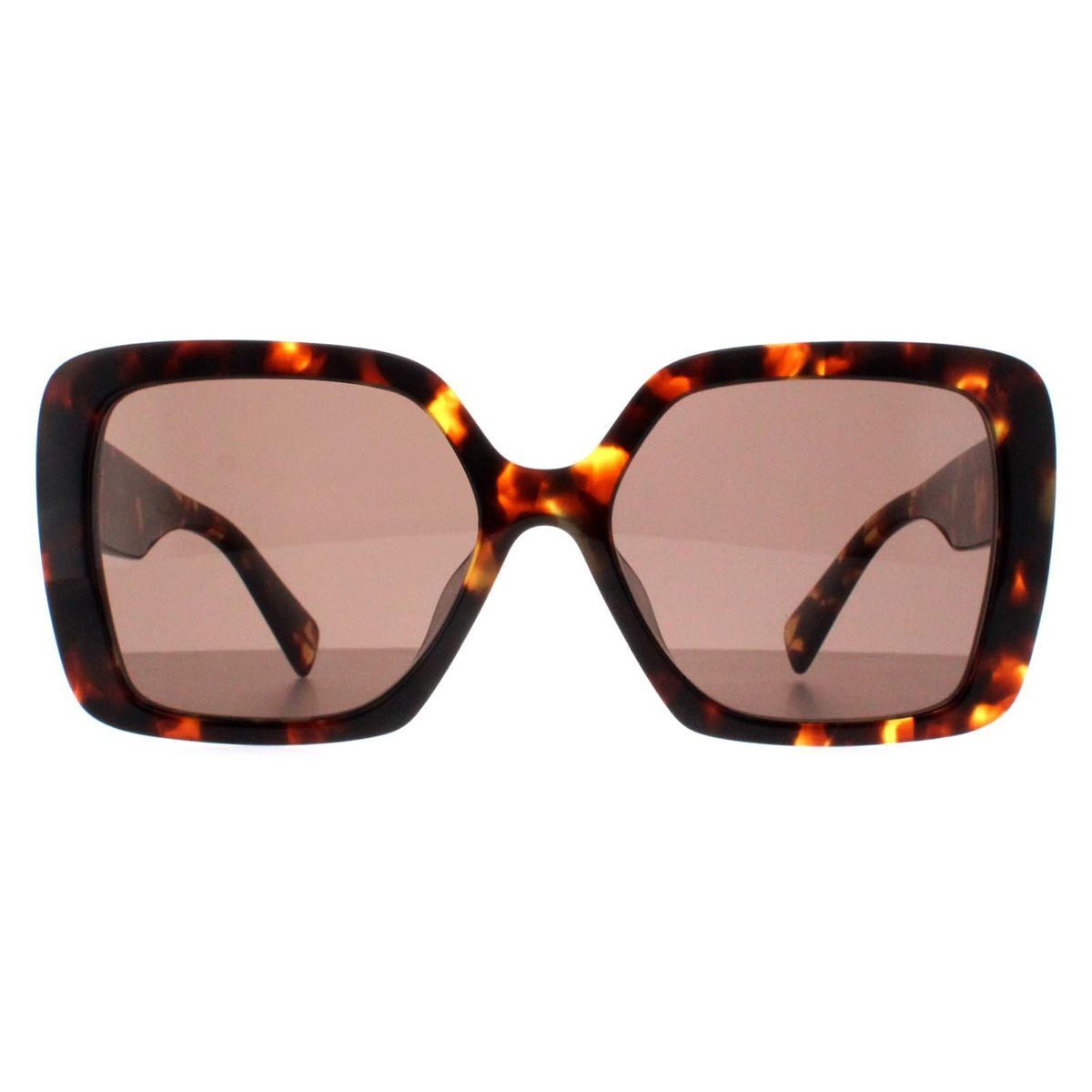 Quadratische Oversize-Sonnenbrille in Schildpatt-Optik