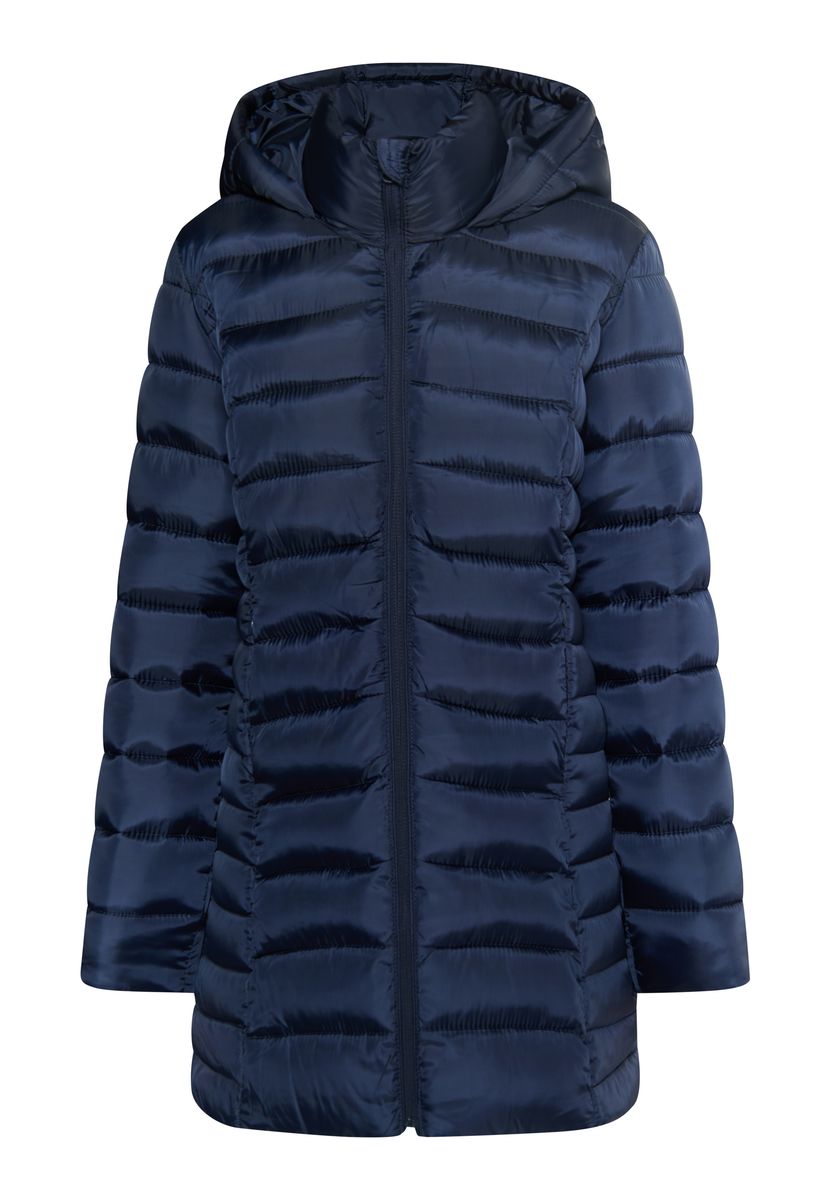 Schimmernder wattierter Parka mit Kapuze