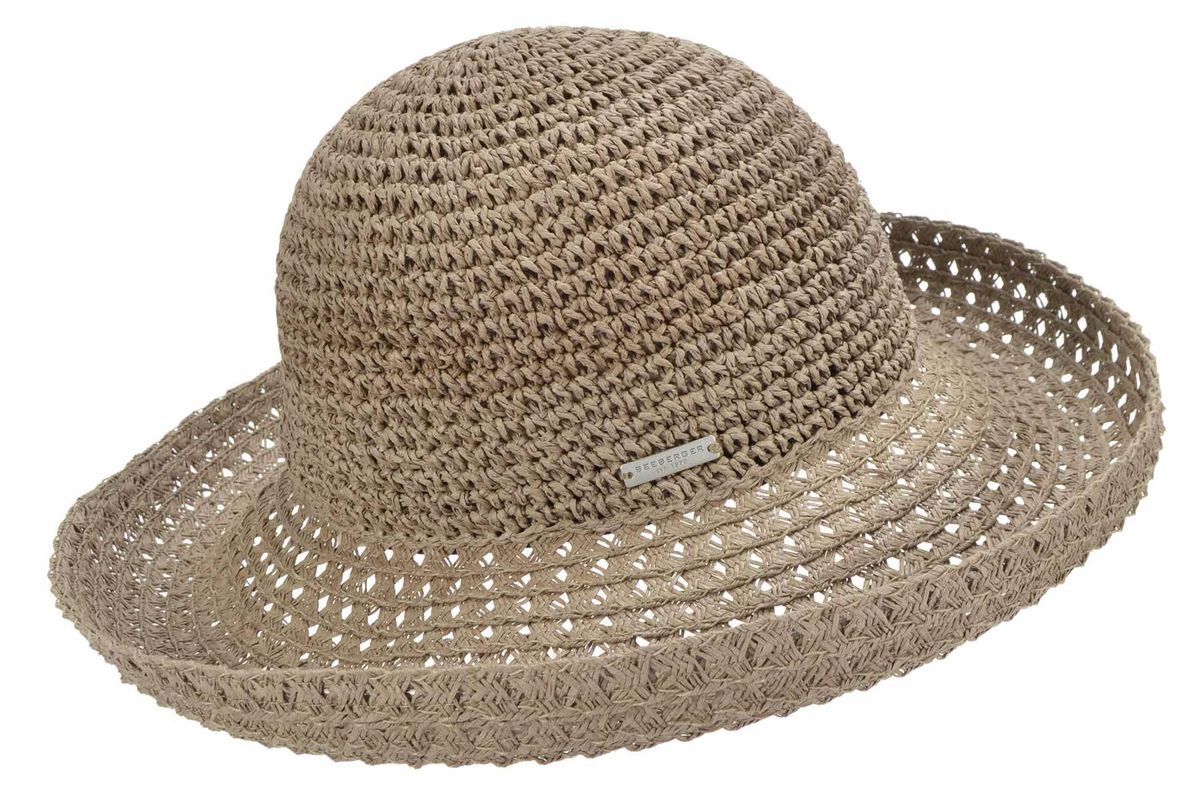 Häkel-Sonnenhut mit breiter Krempe