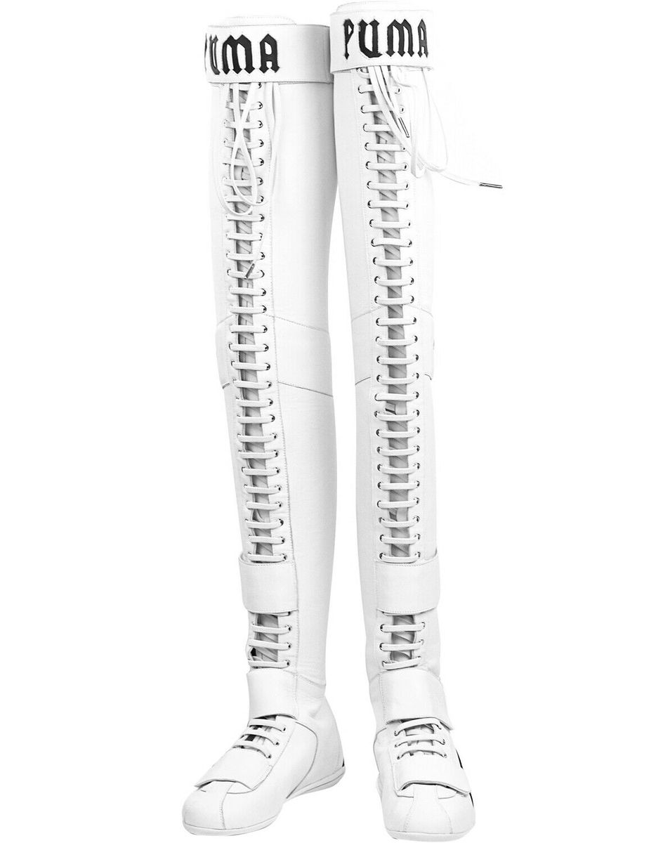 Thigh-High Schnür-Sneaker-Stiefel