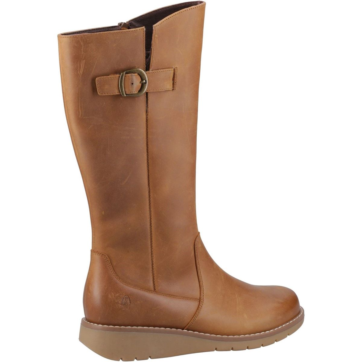 Hohe Lederstiefel mit Schnallendetail