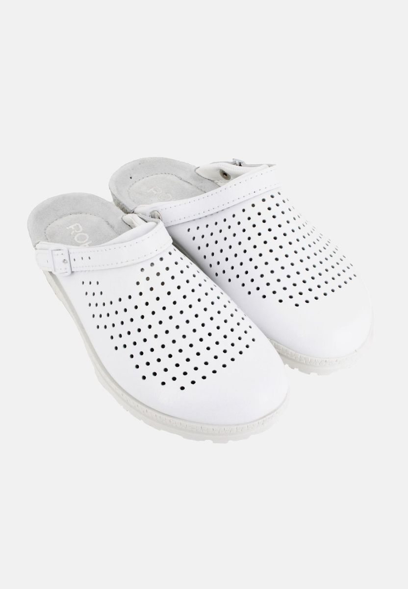Perforierte Komfort-Clogs mit verstellbarem Riemen