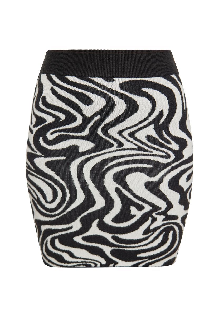 Minirock mit Jacquard-Wirbelmuster