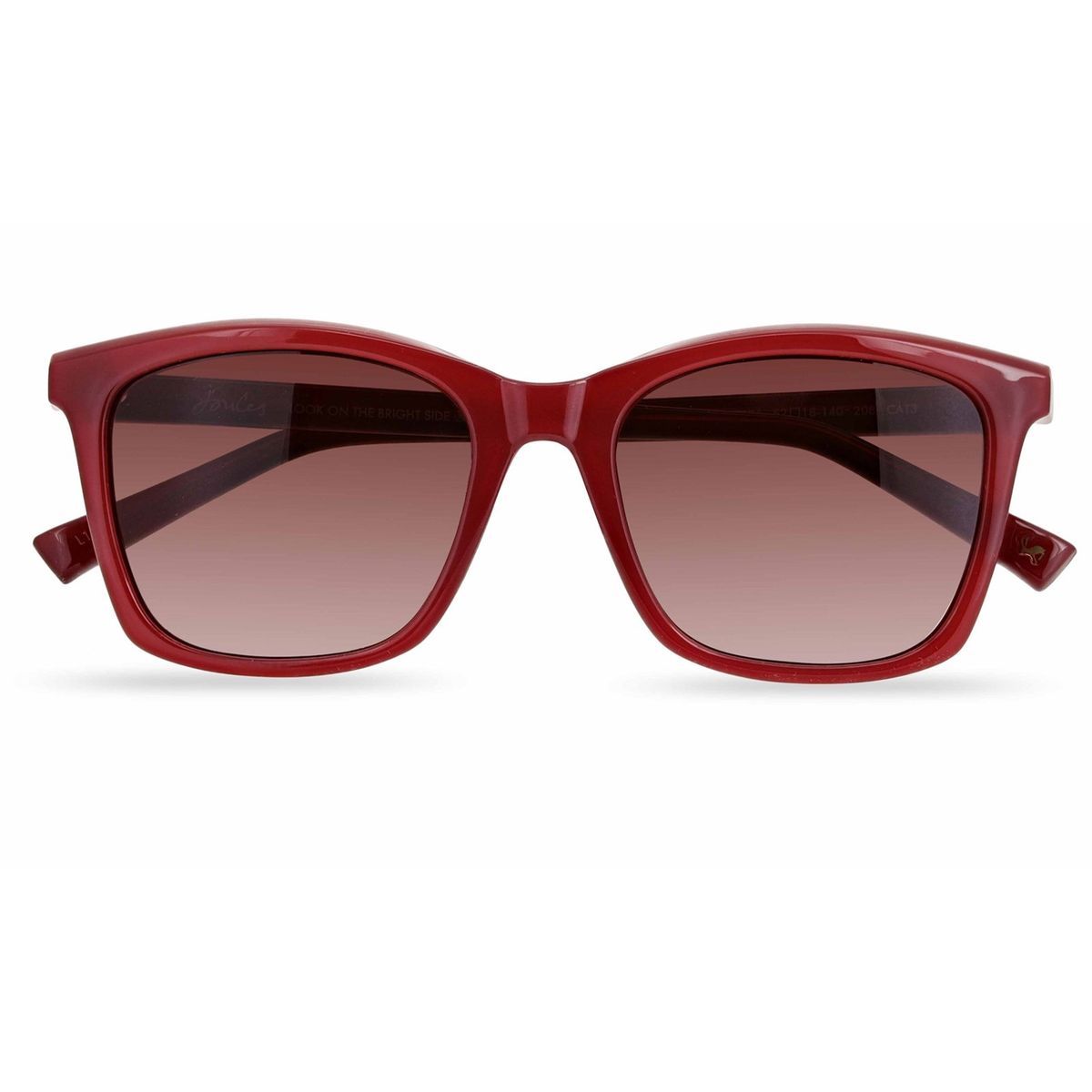 Quadratische Sonnenbrille mit gestreiften Bügeln