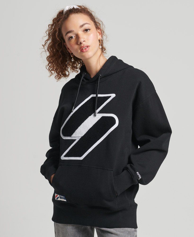 Oversized-Hoodie mit Grafik-Logo