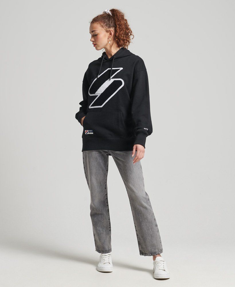 Oversized-Hoodie mit Grafik-Logo