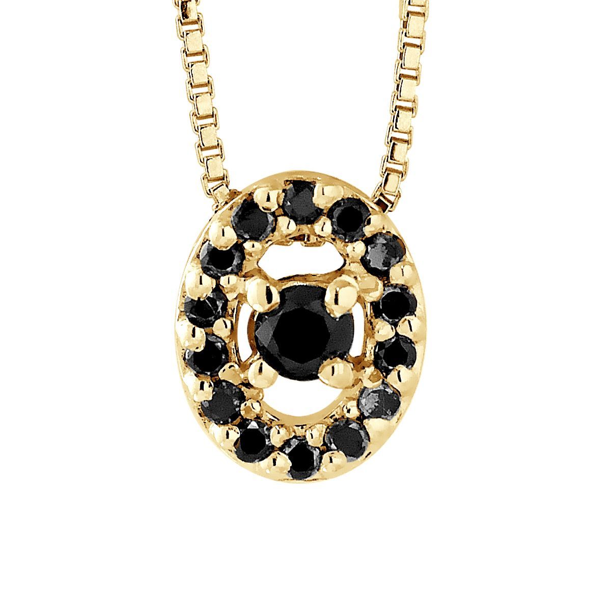 Elegante Halskette mit schwarzen Diamanten