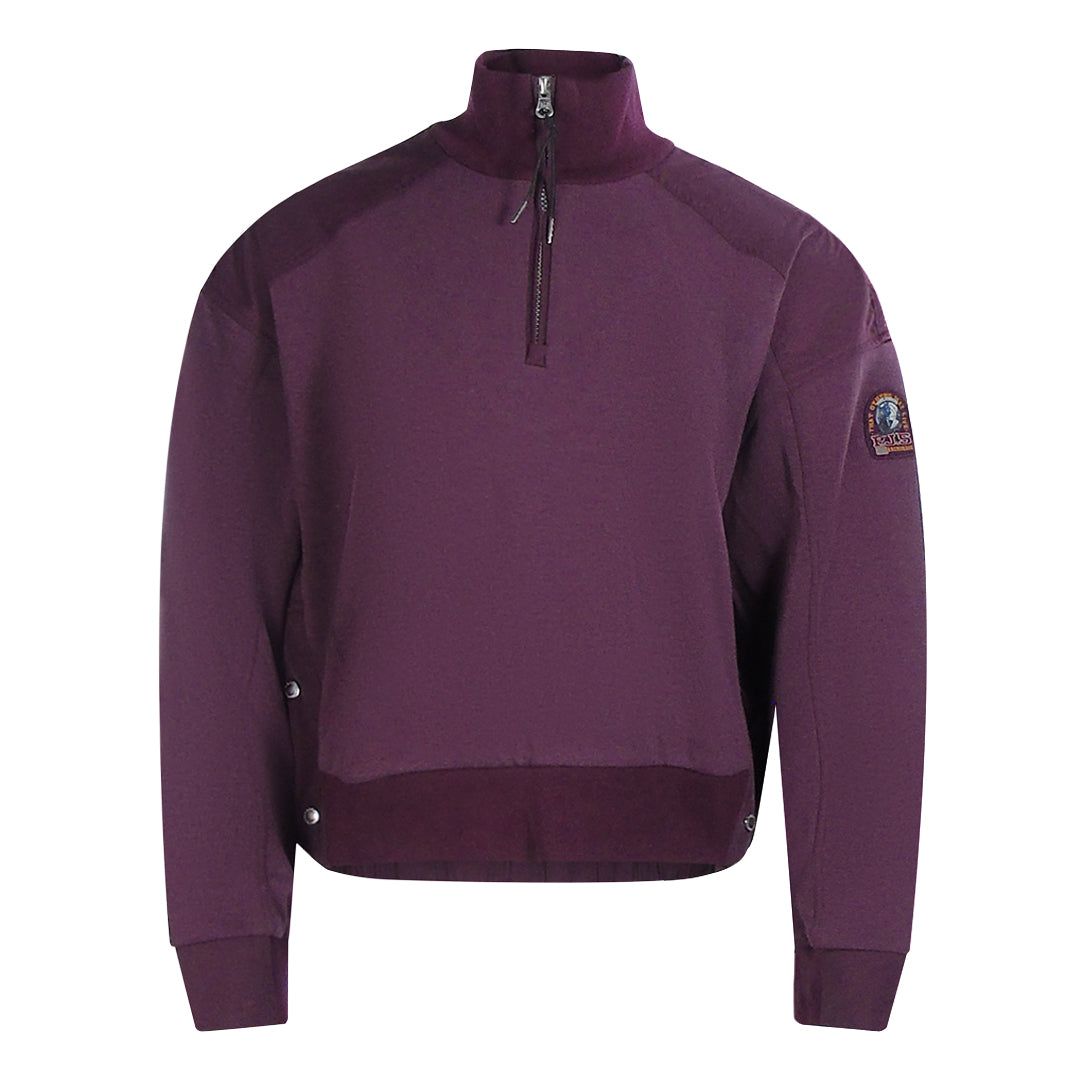 Sweatshirt mit Viertelreißverschluss und Steppmuster