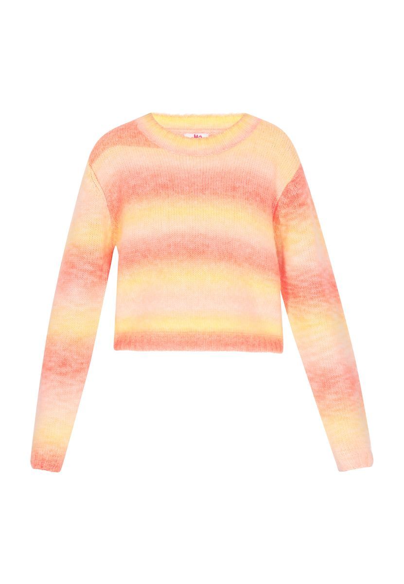 Kurzer Strickpullover mit Ombre-Streifen