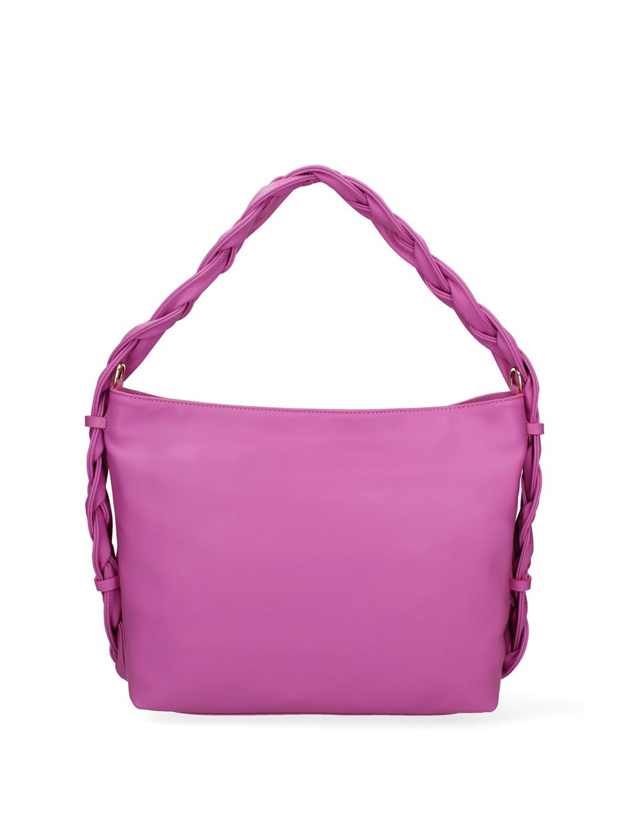 Schultertasche mit geflochtenem Griff